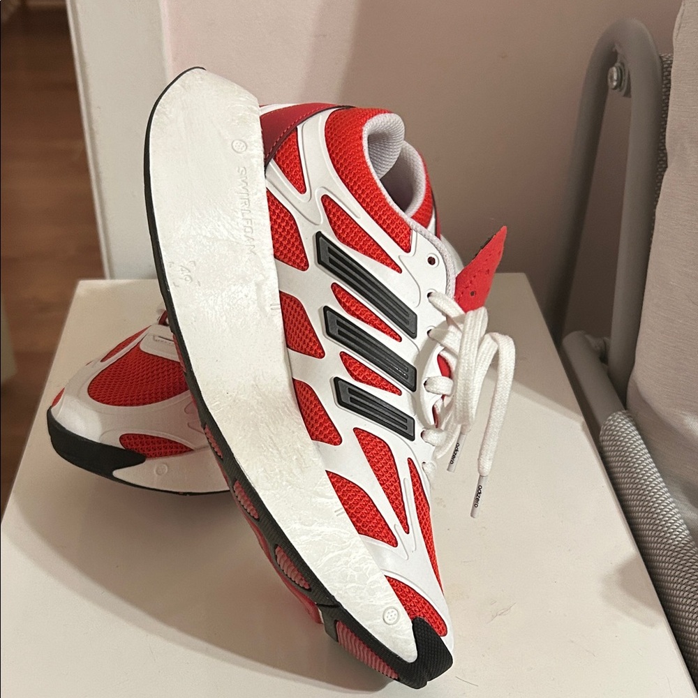 Adidas Kids Red and White Adizero Sneakers - Picture 4 of 7